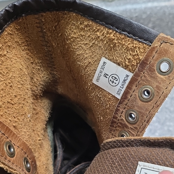 Men's Tan Leather Work Boots by - Picture 6 of 8